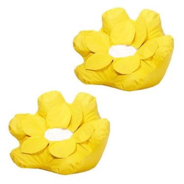 Imagem de Kit 2 Puffs Flower Nobre Amarelo - Stay Puff