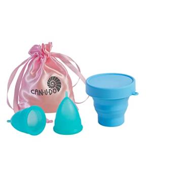 Imagem de Kit Meu Coletor Menstrual Can.u.do Grande Cor:Azul