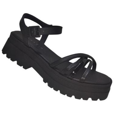 Imagem de Sandália Plataforma Ramarim 23-38201 Feminina - Preta