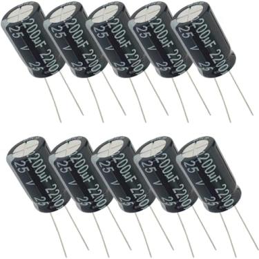 Imagem de Capacitor Eletrolítico 2200uF 25V - Kit 10 Peças
