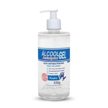 Imagem de Álcool Gel Antisséptico Neutro Jay Luc 430G, Jay'Luc Cosméticos, Álcool Gel Com Base Protetora, Incolor, Neutro, Com Válvula Pump