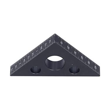 Imagem de Vomeko Régua Angular De Liga De Alumínio De 45 Graus, Régua Triangular Quadrada De Carpinteiro Régua De Liga De Alumínio Para Carpintaria 15 Mm De Espessura Para Oficina De Carpinteiro Ferramenta De M