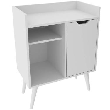 Imagem de Aparador Balcao Bar Cantinho Do Cafe Multiuso Ap2310 Branco Tecno Mobili Branco