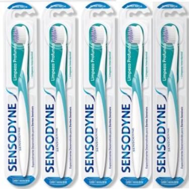 Imagem de Escova Dente Extra Macia Limpeza Profunda Sensodyne Kit X5 Escova dente extra macia limpeza profunda sensodyne kit x5