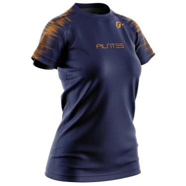 Imagem de Camiseta Baby look Feminina Pilates Tecnodots Marinho-Feminino