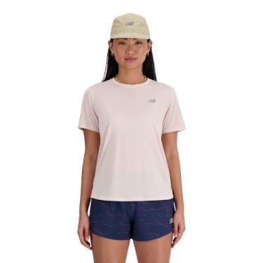 Imagem de New Balance Camiseta feminina de atletismo, Quartzo rosa mesclado, XXG
