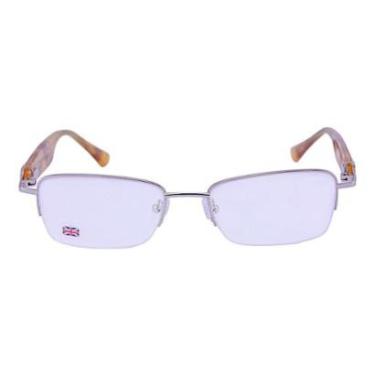 Imagem de Armação Para Óculos De Grau Feminino Retangular Metal/Acetato Mackage - Prata/Marrom-Feminino