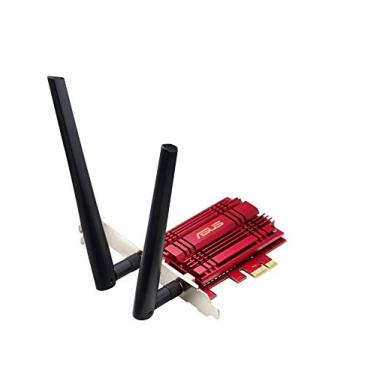 Imagem de ASUS Adaptador PCE-AC56 Dual-Band 2x2 AC1300 WiFi PCIe com dissipador de calor, antenas destacáveis e base de antena