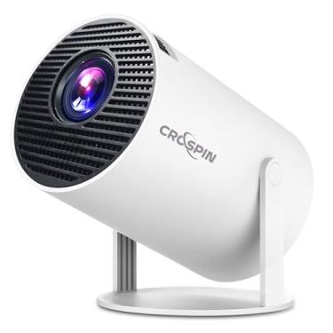 Imagem de Crospin Hy300 Pro Smart Portatil Android 11 Mini Projetor,Projetor Led Auto de Correcção Trapezóide Horizontal, 4K/1080P, Wi-Fi 5G BT 5.0, Rotação de 180 graus