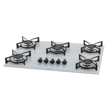 Imagem de Cooktop 5 Bocas Fischer A Gás 127V - 220V Branco