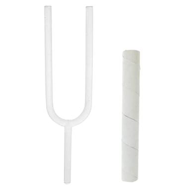 Imagem de Diapasão de cristal de quartzo transparente 10 mm – poderosa ferramenta de meditação com rica ressonância vibracional – relaxamento e yoga essencial – marretas de camurça incluídas