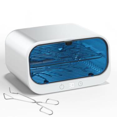 Imagem de Yofuly Esterilizador para esteticista, esterilizador grande de camada dupla de 12L para ferramentas de unhas, caixa multifuncional de limpeza de unhas, armário de limpeza de grande capacidade para uso