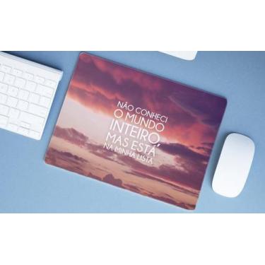 Imagem de Mouse Pad Emborrachado Personalizado Grande Não Conheci o Mundo - Delu