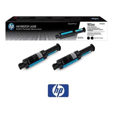 Imagem de Kit 2x cartucho toner neverstop hp 103ae w1103ae (02 unid w1103ab)