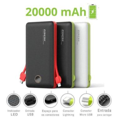 Imagem de Bateria Externa Power Bank GOLD Slim De 20000 Mah Original - Rhos