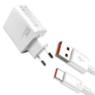 Imagem de Carregador Turbo 67W Compatível com Xiaomi Note 7 8 9 10 11 12 13 Poco