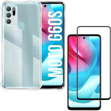 Imagem de Capa Capinha Anti Impacto + Película de Vidro 3D Para Moto G60s Tela D