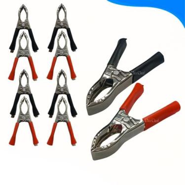 Imagem de Kit 5 Pares Mini Garra Jacare Jacarezinho 30a Amp 6cm Preto - CARDAD