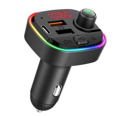 Imagem de Adaptador Bluetooth Carro Carregador Usb Transmissor Fm - X8