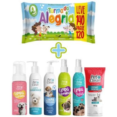 Imagem de Kit Petshop c/1 Lenço Umedecido + Limpadores: Carinha, Dentes, Dobrinh