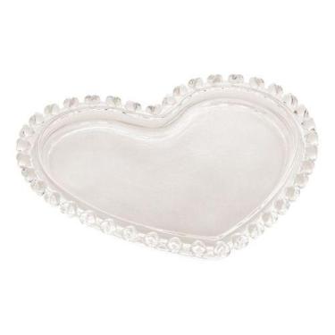 Imagem de Prato Sobremesa Cristal De Chumbo Coração 18x15,5x2cm Lyor