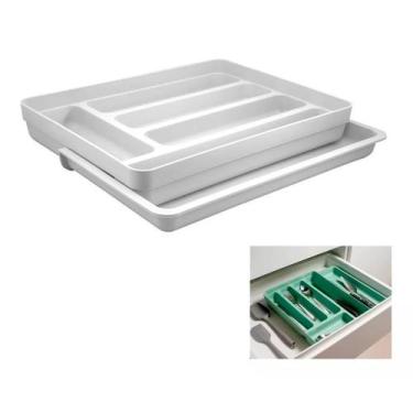 Imagem de Organizador Divisor Porta Talheres Extensível Cozinha Gaveta - OU, Bra