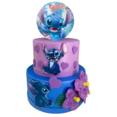 Imagem de Bolo Fake Stitch Lilás - Catavento Festa dos Sonhos