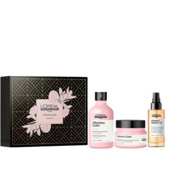 Imagem de Kit LOréal Vitamino Color Shampoo 300ml+ Máscara 250g+ Absolut Repair 