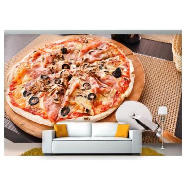 Imagem de Papel De Parede Rodízio Pizza Gourmet 3D Al134 - Você Decora