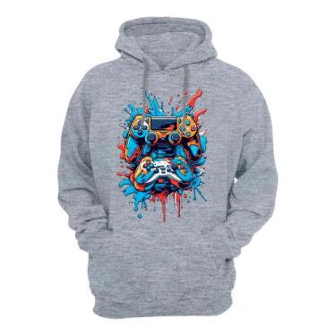 Imagem de Blusa de Frio Masculina Com Bolso Canguru Punho e Capuz Flanelada Cord