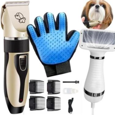 Imagem de Kit Pet Shop Premium - Tosa, Luva Tira-Pelos e Secador - AL