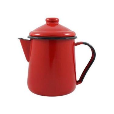 Imagem de Leiteira Tradicional Esmaltada Vermelha N 12 1100 ml - Ewel