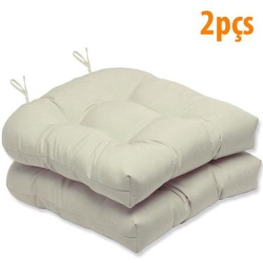 Imagem de Almofada Para Cadeira Futton Solid 40x40cm - 2pçs - FASTLAR, *Branco