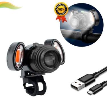 Imagem de Farol para Bicicleta T6 Com Zoom Usb Bike Recarregável - BMAX