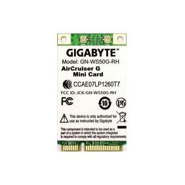 Imagem de Gigabyte Adaptador Wi Fi em lote Mini PCI Express 802.11G Wireless GN-WS50G-RH-BK G Series