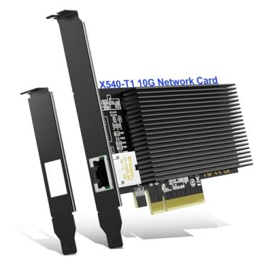 Imagem de NICGIGA Placa de Rede PCIe Base-T de 10 GB, Controlador Intel X540-T1, Adaptador Ethernet 10 Gbps com Porta RJ45, Suporta Windows/Windows Server/Linux/Vmware/ESX