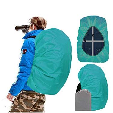 Imagem de Mochila impermeável Joy Walker com alças cruzadas antiderrapantes (15-90L), triplas camadas reforçadas para caminhadas, acampamento, viagem, ciclismo, Lake blue, Middle (for 30-40L backpack)