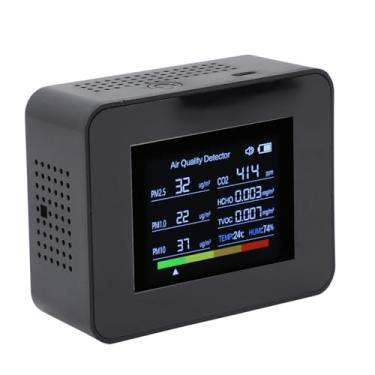 Imagem de Medidor de Qualidade do Ar Interno 8 Em 1, Profissional de Alta Precisão PM2.5 PM10 PM1.0 HCHO TVOC Detector de CO2 Sensor NDIR Compacto Resistente a Interferências para Casa