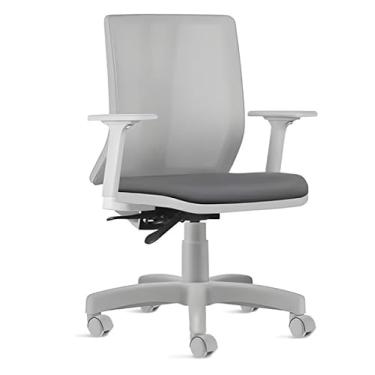 Imagem de Cadeira De Escritório Addit Diretor Cinza Telada Ergonômica Confortável Ajustável