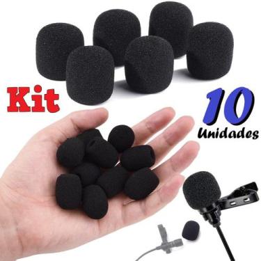 Imagem de Combo Com 10 Espumas De Microfone Lapela Headset Universal Protetor Fi