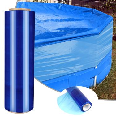 Imagem de HOMSHIAM Selador de Cobertura de Inverno para Coberturas de Piscina Acima do Solo - Ultra Longo 16 '' × 1049 Pés para Acima do Solo À Prova de Vento Extensível, Pe Hermético Anti-Uv Capa Protetora Par