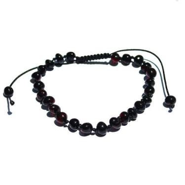 Imagem de Pulseira e Tornozeleira Regulável (18cm) Âmbar Báltico Cereja Polido -