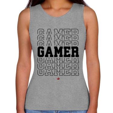 Imagem de Regata Feminina Gamer - Foca na Moda, Cinza, GG