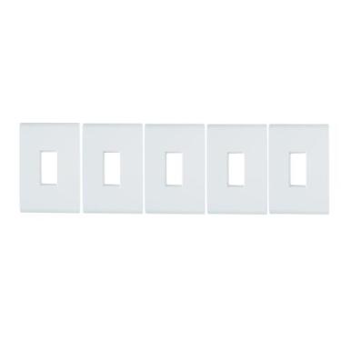 Imagem de Kit 5 Placa 4x2 1 Posto Vertical Branca - Tramontina