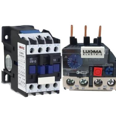 Imagem de Kit  contator cjx2-d0910 na 127v 60hz + relê térmico 5,5-8a - SIBRATEC