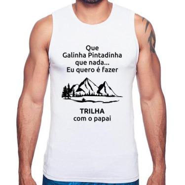Imagem de Regata Trilha com o papai Trekking - Foca na Moda, Branco, GG