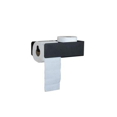 Imagem de Suporte Papel Higiênico Jade em Aço para Dois Rolos  - Casa Donne