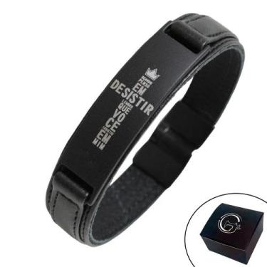 Imagem de Pulseira de Couro Quando Penso em Desistir Lembro que Você Insistiu em