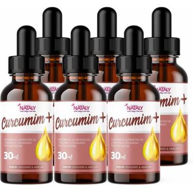 Imagem de Kit Com 6 Curc+  Colágeno Tipo II em Gotas 30ml Nataly - Nataly 
