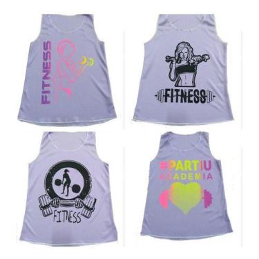 Imagem de Kit 20  Regatas Fitness Feminina Atacado - MTM, U, Preto, Branco